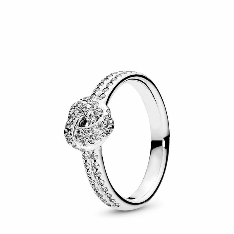 Inele statement Pandora Sparkling Love Knot Argint (kwsN7mqS)